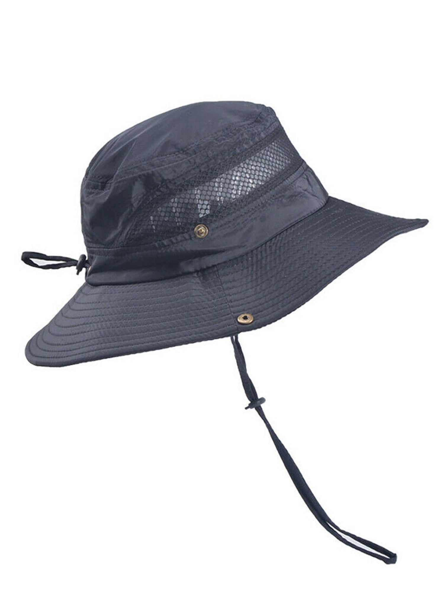 One opening - New Summer Mens Sun Hat Bucket Fishing Hiking Cap Wide ...