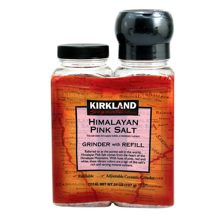Kirkland Signature Himalayan Pink Salt, Grinder with Refill, 26