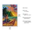 thumbnail image 2 of Exotic Hawaii - Hawaiian Hula Girl - Vintage Hawaiian Travel Poster by Rick Sharp - Master Art Print (Unframed) 13in x 19in, 2 of 4