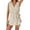 Beige, variant on Womens Skirt Look Shorts Romper, Lightweight Cotton Linen Feel Tank Jumpsuits, Elegant Solid Color Beach Vacation Athletic Play Suit
