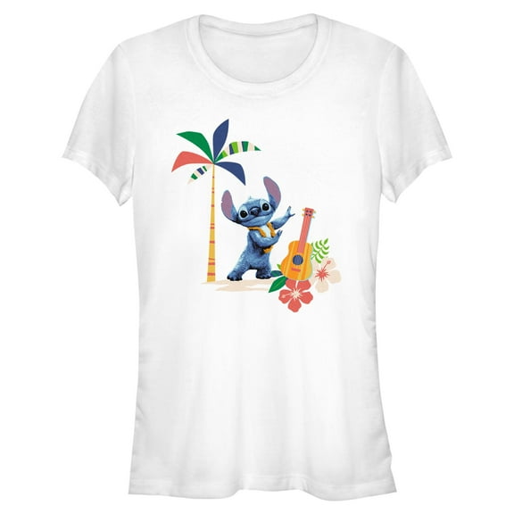 Juniors Lilo & Stitch Tropical Dancing Stitch T Shirt