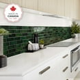 thumbnail image 3 of Smart Tiles Peel and Stick Backsplash, 5 Adhesive Tiles, Metro Green, 11.55"x8.38", 3 of 5
