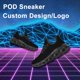thumbnail image 1 of Zapatillas Doginthehole para hombre, diseño de notas musicales, informales, para caminar, de malla transpirable, con plataforma, 1 of 6