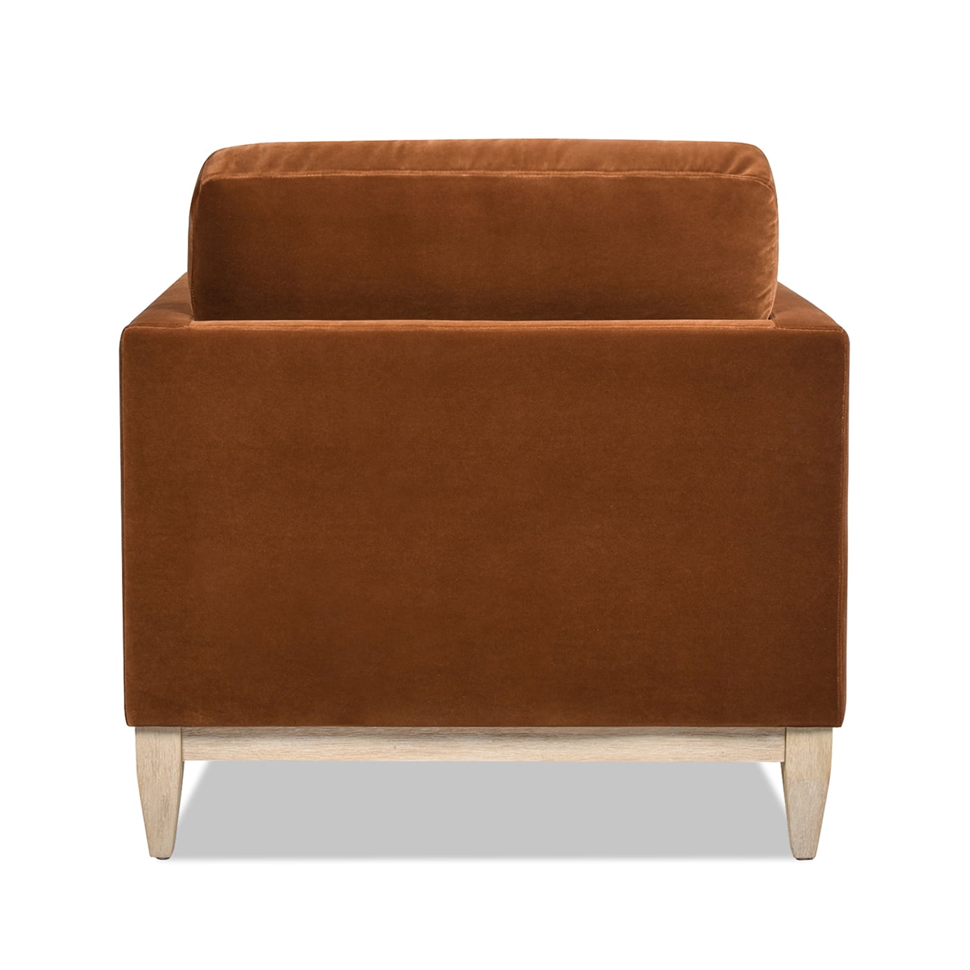 Jennifer Taylor Home Knox 36" Modern Farmhouse Performance Velvet Large Living Room Accent Arm Chair in Burnt Orange
