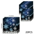 thumbnail image 3 of Blue Snowflake Napkin, Winter Snow Flower Design, Retro Dinner Paper, Village Paper Napkins Desserts Paper, Salads Snacks Bread, Christmas Disposable Dinnerware, Wedding Party Supplies, BBQ Picnic, 3 of 6