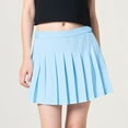thumbnail image 2 of UAYOTSE Pleated Skirts for Girls High Waisted School Uniform Skort with Undershorts Athletic Girls Tennis Skirt(12-13 Years,D26-Blue), 2 of 4