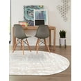 thumbnail image 3 of Unique Loom Hermitage Collection Area Rug - Armor (5' 3" x 8' Oval White Bone/Beige), 3 of 11