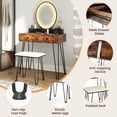 thumbnail image 6 of Giantex Vanity Table Set w/ 3-Color Lighted Mirror, Makeup DeskDressing Table for Home, 6 of 9