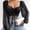 Black, variant on Women Tops Puff Sleeve Sexy Close-Fitting Drawstring V-neck Hot Tee Shirts