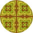 thumbnail image 1 of Ahgly Tapis Rond Lavable en Machine Intérieur Transitionnel Vert, 3 Pieds Rond, 1 of 7
