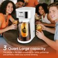 thumbnail image 2 of Iced Coffee Tea Maker with Reusable Filter Basket 3 QT Pitcher Iced Tea and Coffee Machine, Tea Makers For Iced Tea, Lattes, Lemonade and Flavored Water, 2 of 8