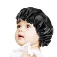 thumbnail image 5 of Gorro de dormir de doble capa para niños Gorro de dormir elástico Cubierta de cabeza de dormir ajustable (negro), 5 of 5