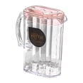 thumbnail image 2 of Jarra de nevera de jarra de agua, versátil transparente fácil de limpiar, hervidor de agua caliente fría de 2200 ml con tapa, té para Rosa rectangular, 2 of 8