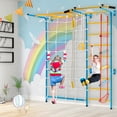 thumbnail image 2 of Costway 7 in 1 Kids Indoor Gym Playground Swedish Wall Ladder Children Home Climbing Gym Solid Wall Set Up, 2 of 11