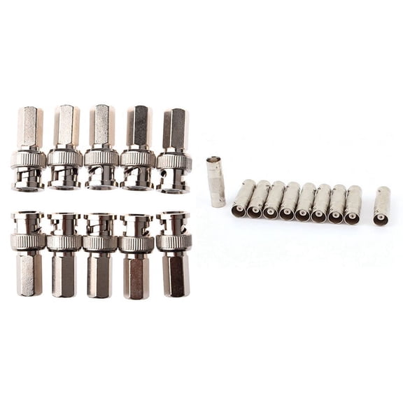 20 Pcs Twist-On BNC Male Coax Connectors CCTV RG59