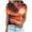Multicolor-3, variant on Womens Tops Womens Hawaiian Shirt Sunset Palm Tree Shirt Summer Beach Graphic T-Shirt Tropical Shirts Vacation Tee Summer Tops For Women