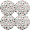 thumbnail image 2 of GZHJMY Christmas Snowman Round Placemats Set of 4, Non-Slip PVC Table Mats Washable Heat Resistant Place Mats for Kitchen Dining Table Christmas Home Decor, 15.4 Inch Table Mat, 2 of 7
