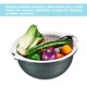 thumbnail image 4 of Escurridor Doble Capa Cesta, Cocina Alimentos Colador Cuenco Vegetal Lavadora con Cuenco, Escurridor Cesta para Escurrir Pasta, Vegetales Frutas-Azul Grande, 4 of 5