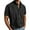 Black, variant on Men Shirts Casual Plus Size Casual Short Sleeve Solid Color Button Down Shirt With Chest Pocket T-Shirts Man Black L