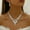 02, variant on Faty-T Women's Bridal Jewelry Set for Wedding Brides Bridesmaids, Elegant Prom Costume Necklace and Earring Jewelry Set for Women Evening Wear