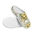 thumbnail image 3 of Daiia Daisies And Wildflowers Print Women’s Fuzzy Slippers Memory Foam Lightweight House Shoes Cozy Loafer Flannel House Shoes-42/43, 3 of 7