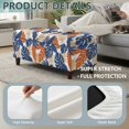 thumbnail image 5 of FOR U DESIGNS Hawaii Monstera Leaf Print Ottoman Cover Stretch Flip-Top Storage Bench Slipcover, Washable Footstool Protector with Elastic Bottom, Anti-Slip Soft Furniture Slipcover for Pets Kids, 5 of 7