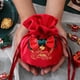 thumbnail image 4 of Bolsa de Terciopelo Navideña con Cordón Ajustable | Tela Roja | 14 X 10 X 10 Cm | Bolsa de Regalo Reutilizable | 1 Unidad, 4 of 6