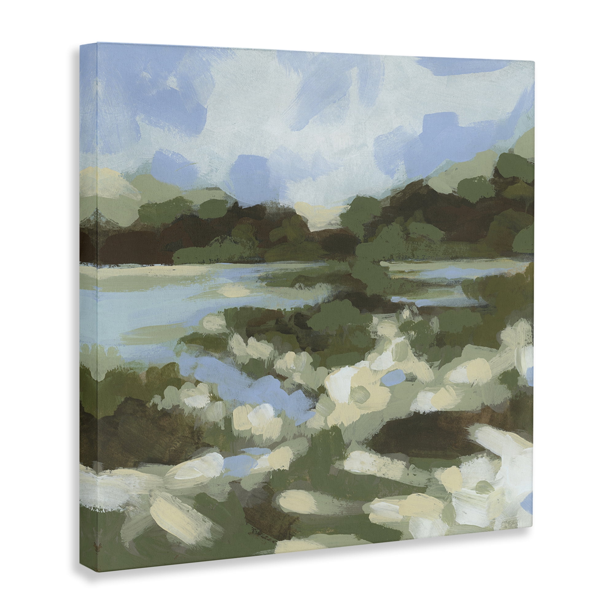 Stupell Industries Fluid Landscape Impression Landscape & Nature Painting Wrapped Canvas Art Print Wall Art, 24 x 24