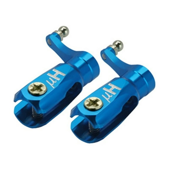 Microheli Aluminum Triple Bearing Main Blade Grip (BLUE) - BLADE NANO CPX/CPS/S2/S3