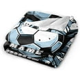 thumbnail image 3 of Custom Soccer Blanket with Name No. for Boys Girls, Personalized Cool Soccer Themed Design Printed Throw Blankets for Kids Lap, Chair, Giftable Blanket, 30"x 40", 3 of 5