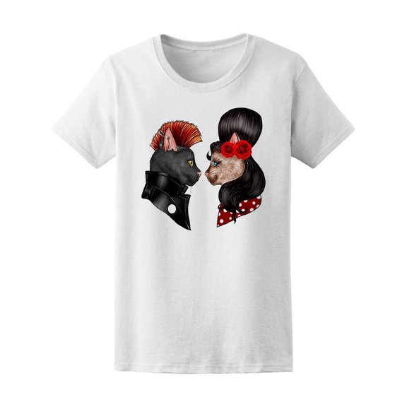 Cute Punk Cat Classy Kitty Love Tee Men's -Image by Shutterstock