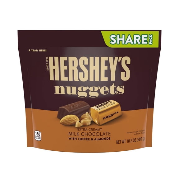 Hershey's Nuggets Toffee Almond Share Size Chocolates - 10.2oz (Pack of 10)