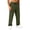 Army Green #058, variant on Men's Casual Pants Elastic Waist Drawstring Straight Leg Lightweight Quick Dry Trousers, XL