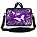 thumbnail image 3 of Sac Pochette pour Ordinateur Portable en Néoprène 10-11,6 Pouces, Étui de Transport avec Poignée et Bandoulière Ajustable - Papillon Violet, 3 of 4