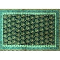 thumbnail image 1 of Ahgly Company Machine Washable Indoor Rectangle Persian Turquoise Blue Traditional Area Rugs, 2' x 3', 1 of 4