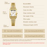LIEBIG Gold Watches for Women Dainty Elegant Womens Watch Classic Vintage Fashion Square Ladies Quartz Watch Gifts