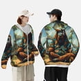 thumbnail image 4 of Balery Forest Meditating Gorilla Sudadera ligera de manga larga con capucha y protección solar UPF 50+ para hombre y mujer, ideal para pesca y running-XX-Large, 4 of 7