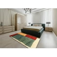 thumbnail image 5 of Ahgly Company Machine Washable Indoor Rectangle Contemporary Brass Green Area Rugs, 2' x 4', 5 of 7