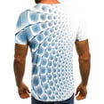 thumbnail image 4 of Fnnxeal Mens Optical Illusion 3D T-Shirt White Geometric Print Rave Streetwear Tee Moisture Wicking Casual Top Big and Tall Sizes M to 7XL,Size 2XL, 4 of 5