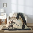 thumbnail image 2 of Sikiie Swordsman Cool Dragon Cozy Flannel Fleece Throw Blanket: Lightweight & Thick for All Seasons - Perfect for Women, Men, & Kids"50"x40", 2 of 6