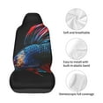 thumbnail image 4 of Wukai Colorful Betta Fish Full Set Car Seat Covers with Soft Padding Universal Auto Front Seats Protector and Cushion Mat, 4 of 5