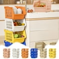 thumbnail image 1 of Paquete de 3 Cestas Organizadoras de Cocina Multiusos de 3 Niveles - Contenedor, Azul MNFD, 1 of 8