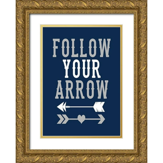 Robinson, Tamara 11x14 Gold Ornate Wood Framed with Double Matting Museum Art Print Titled - Follow Your Arrow