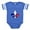 Royal Blue, variant on CafePress - Fleur De Lis - Cute Infant Baby Football Bodysuit