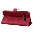 thumbnail image 3 of Wallet Case for Samsung Galaxy S10(6.1 inch, 2019), Allytech Folio Flip Premium Embossed Butterfly PU Leather Protective Kickstand Wrist Strap Card Holder Glitter Case for Galaxy S10, Red, 3 of 5
