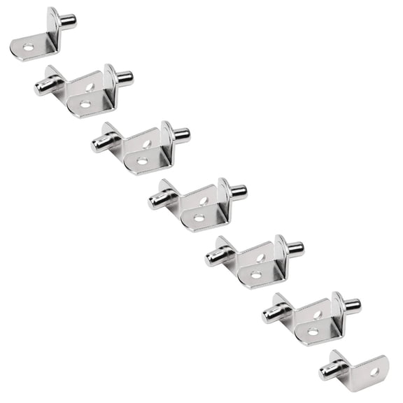 Guczhu Shelf Pegs and Support Brackets, L Shaped Metal Shelf Support for Cabinet and Bookcase, Pins for Wood Shelving