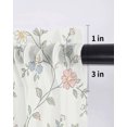 thumbnail image 6 of Farmhouse Daisy Blossoms Tier Curtains 45 Inch Length,Sheer Curtains for Bedroom Living Room Window Vintage Rustic Flowers Rod Pocket Drapes Kitchen Curtains Small Half Window 27.5"x45" 2 Panels, 6 of 7