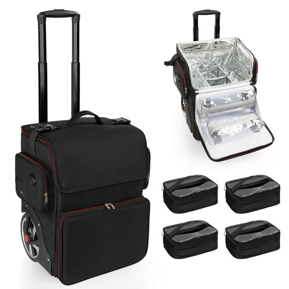 Estuche de maquillaje OCHEAL, tamaño grande, con 4 bolsas de viaje transparentes
