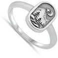 thumbnail image 4 of Nature Scene Outdoor Ring .925 Sterling Silver Band Jewelry Female Male Unisex Size 4, 4 of 4