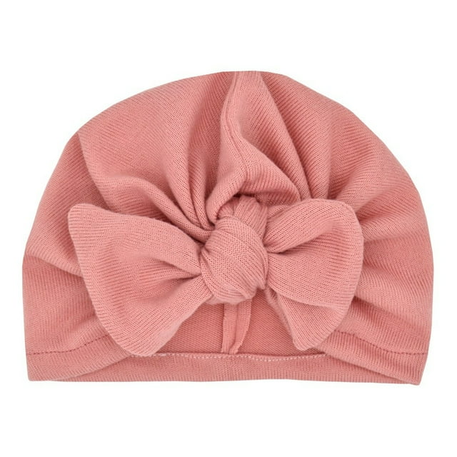 WEIYLL Hats For Baby Newborn Colorful Bowknot Elastics Turban Knit Infant Care Ruffles Kids Baby Sun Cap.